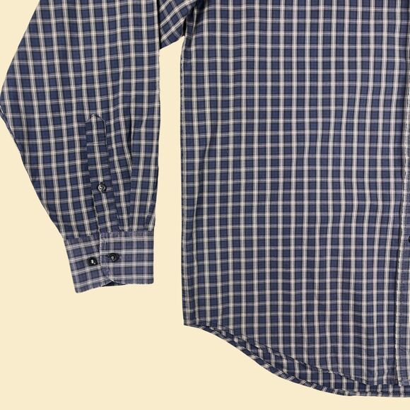 90s/Y2K GAP mens L shirt, vintage 1990s blue/white button down shirt - Picture 10 of 10